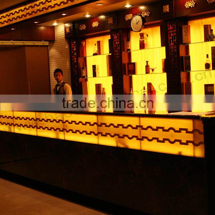 2015 Luxury New Design customized onyx translucent marble slab