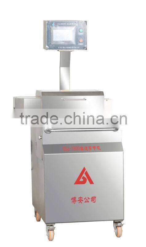 Sausage cutting knot machine