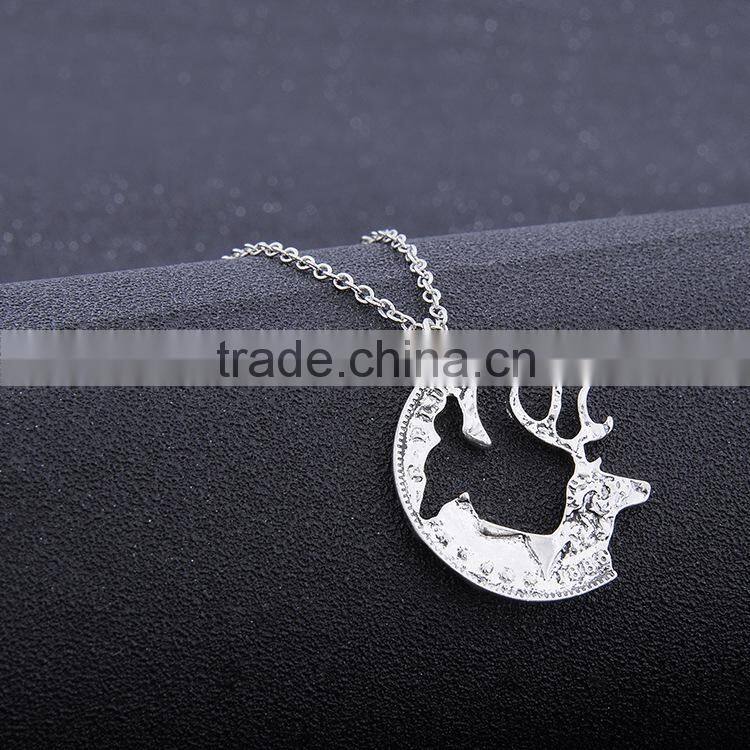 European and American fashion jewelry alloy necklace vintage necklace couple necklace elk camel wholesale
