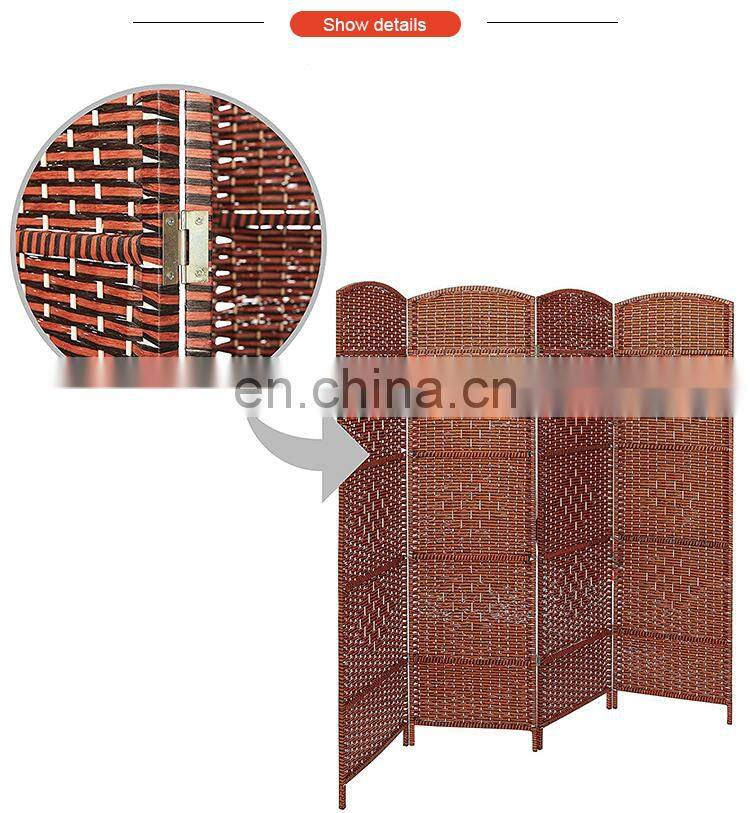 woven paper screen room divider brown folding screens freestanding
