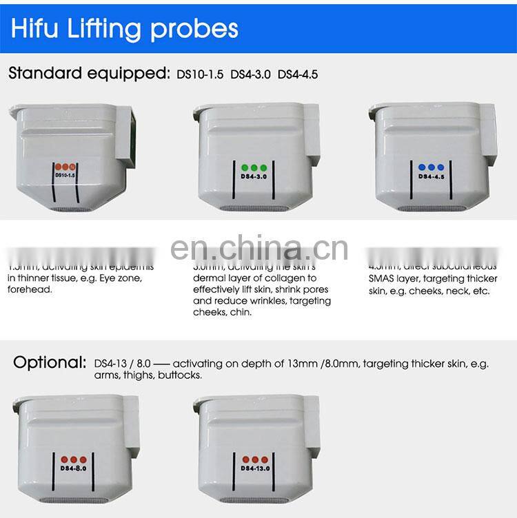 Double screen high focused ultrasound hifu face lifting 2 in 1 liposonic body slimming machine