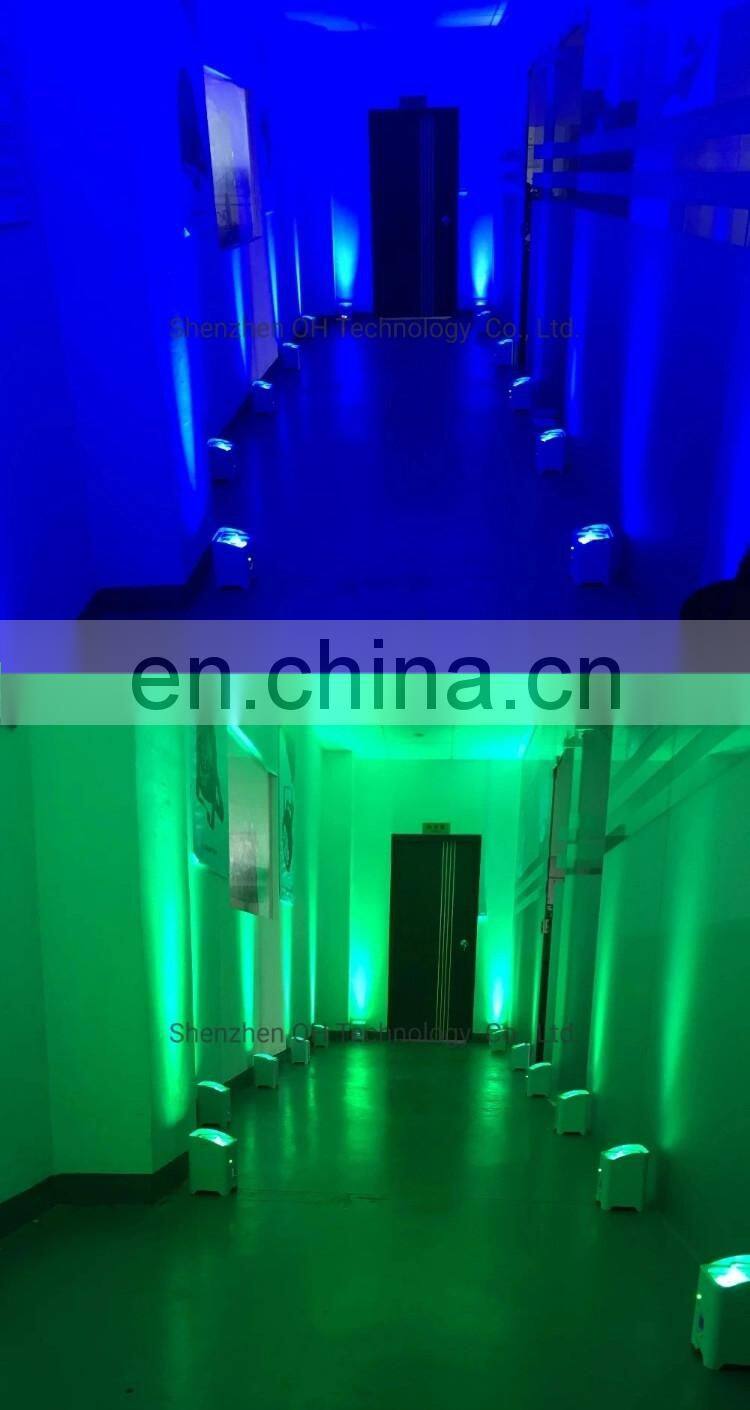 Wireless Battery Powered LED Uplight 6*18W RGBWA Disco LED Mini PAR Uplight