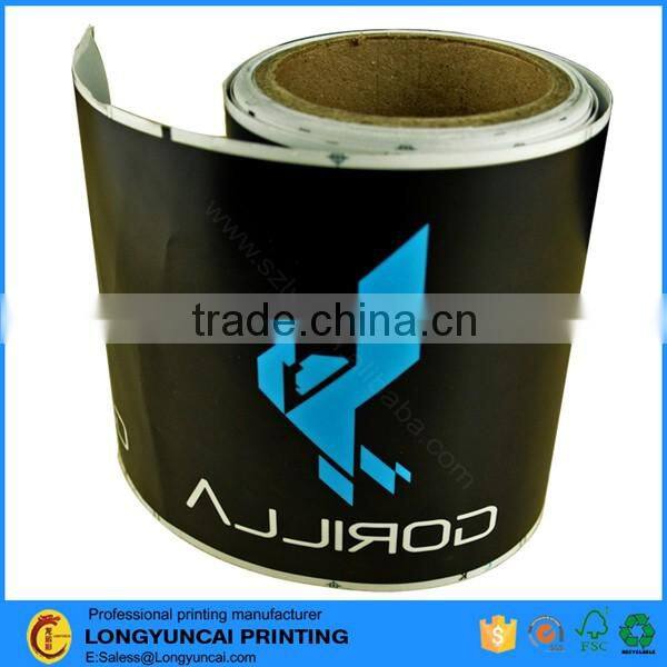 OEM printed logo durable UV resistant vinyl sticker roll