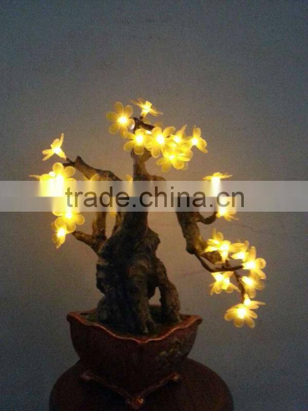 Indoor lighted LED artificial maple bonsai tree