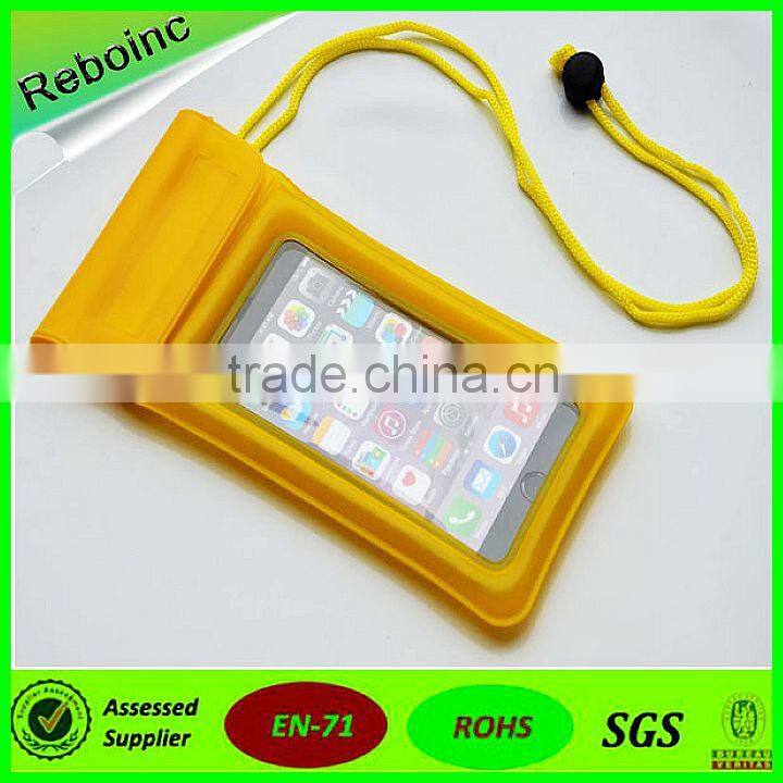 dry bag pvc material mobile phone waterproof bag with earphone jack for iPhone fishing rafting swimming