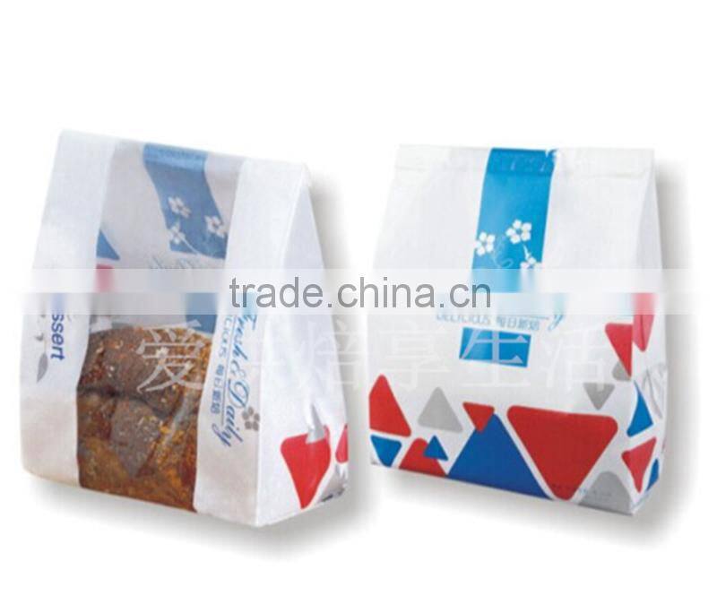one side transparent bread packaging paper bags