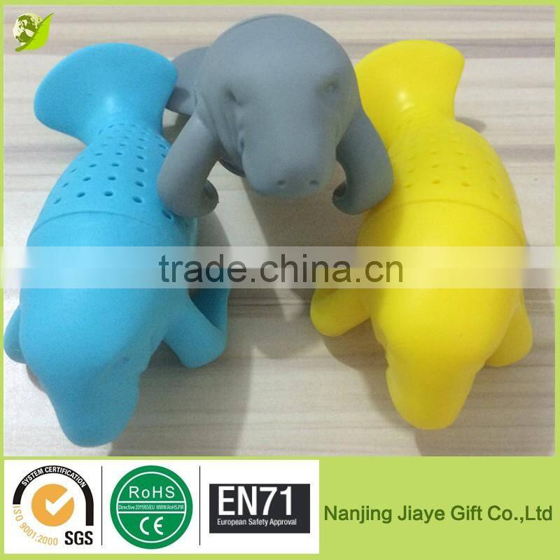 FDA Approved Colorful Glass Tea Bottle Infuser Manatea Shape