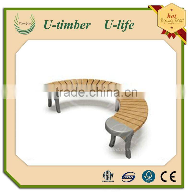 Wood plastic composite wpc park bench outdoor chair
