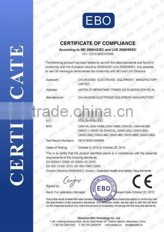 motor-driven V-CUT PCB depaneling machine CWVC-1SJ