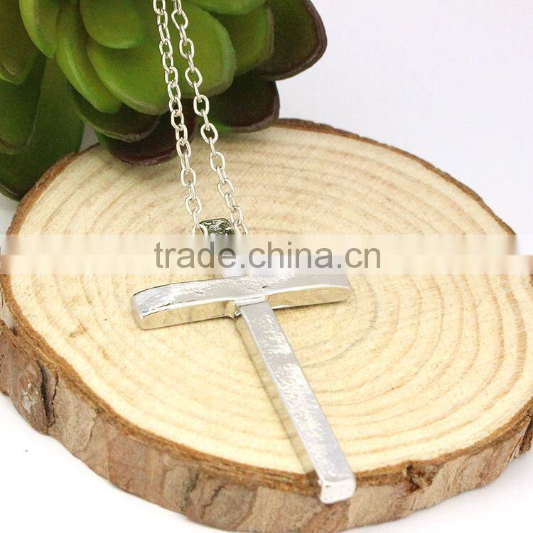 Wholesale Jewelry Silver Alloy Men Women Cross Necklace
