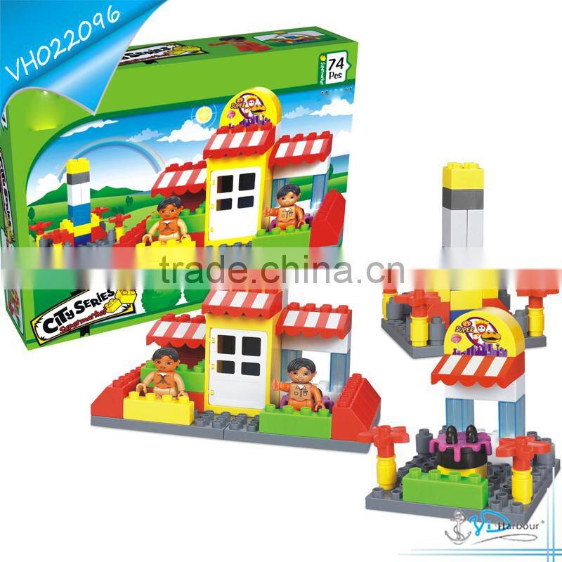Market Set Plastic Interlocking Toy for Kids 2015