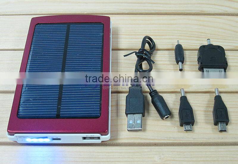 High Capacity 10000mAh Mobile Solar Charger for iPad 3/4/mini