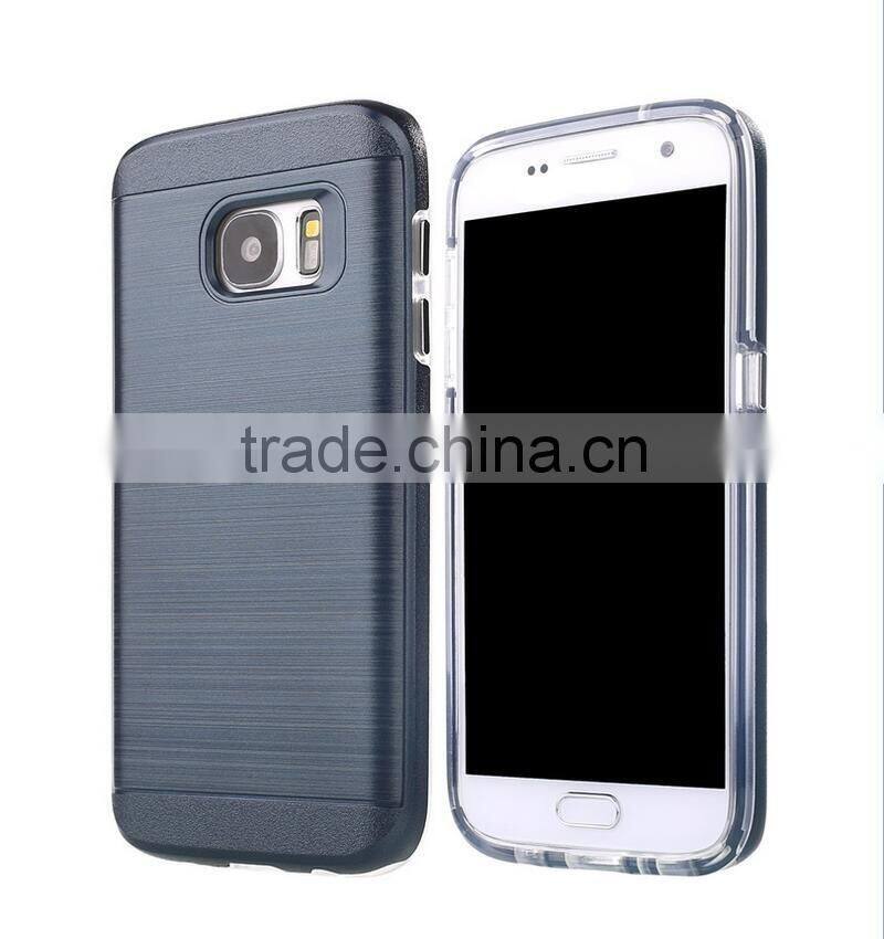 Luxury Hair Line PC Matte Texture TPU ShockProof Phone Case For Samsung S7 Cover case