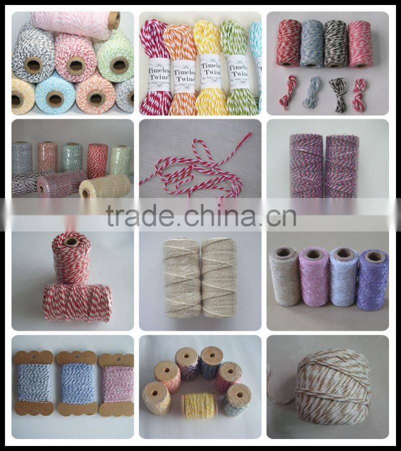 100% colored natural cotton baker twine , baker string