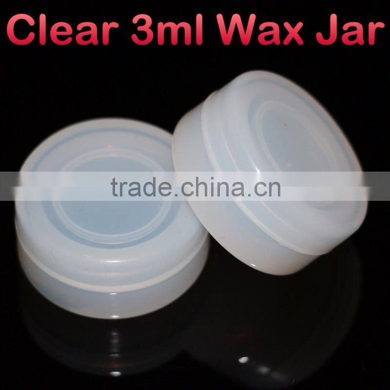 Food grade clear silicon oil jars 3ml silicone bho container non-stick silicone essential oil container