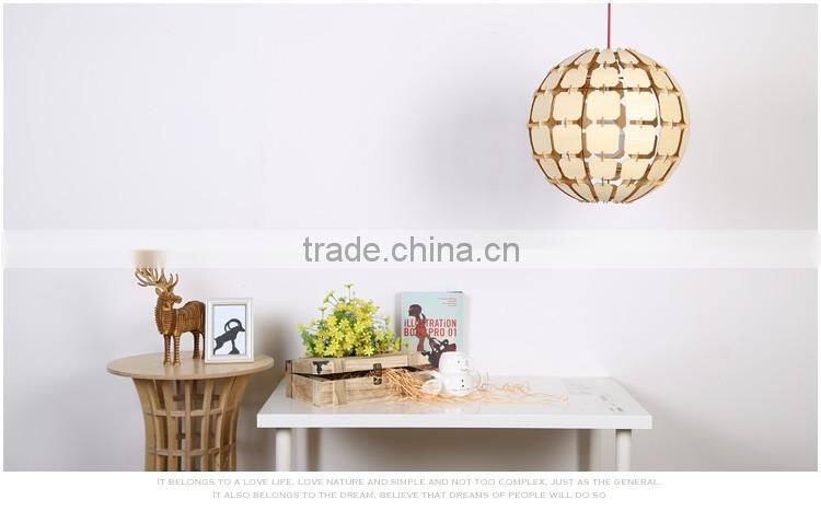 Hot sale wood art decor pendant pine cone lamp wood chandelier light JK-8005B-31 LED pendant light