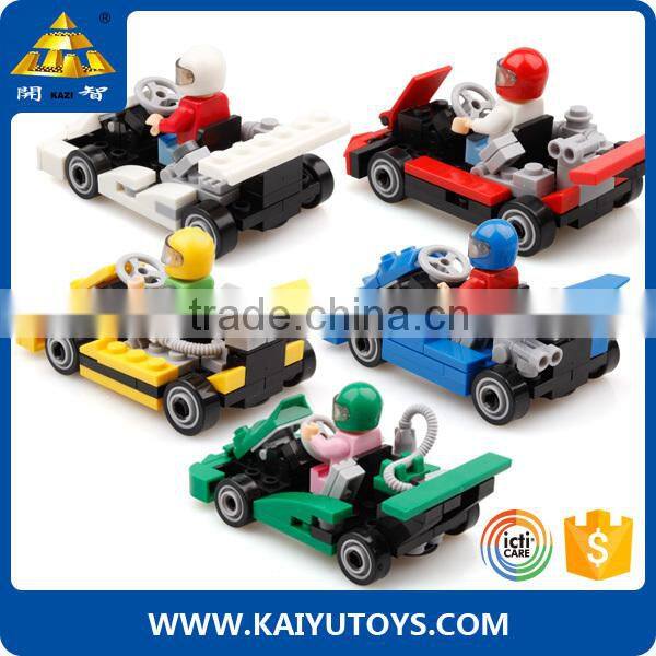 KAZI building blocks 74pcs cheap dinosaur game racing car