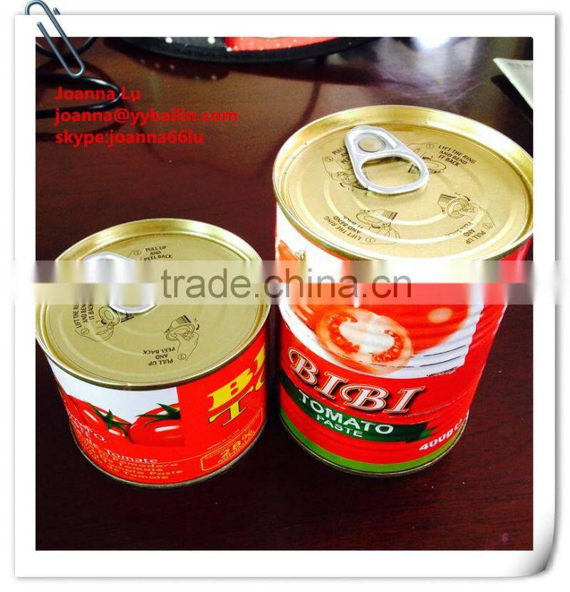 Factory supply high concentrated 70g-3KG CANNED TOMATO PASTE
