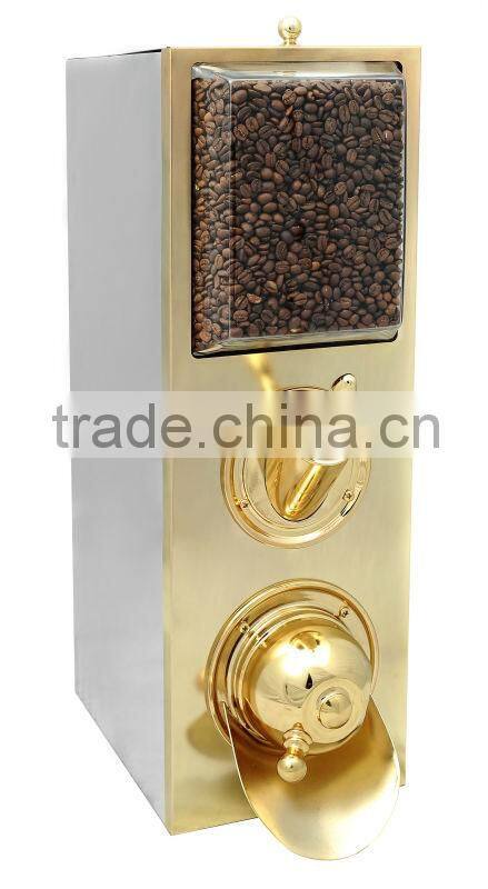 Coffee Bean Dispenser/Coffee Bean Silo/ High Qualified Brass Plated Coffee Silo With Scoop KBN80