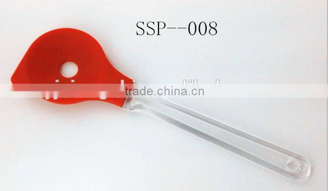 2016 Hot Sale High quality Food Grade Colorful Silicone Solid Spoon Cooking Utensils