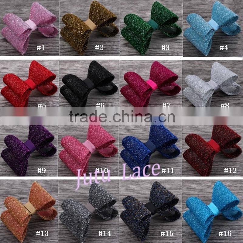 Newest Handmade Glitter Sequin Hair Bow - High Quality Fabric Bow Accessory