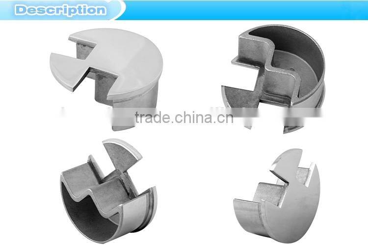 handrail slot pipe stainless steel end cap