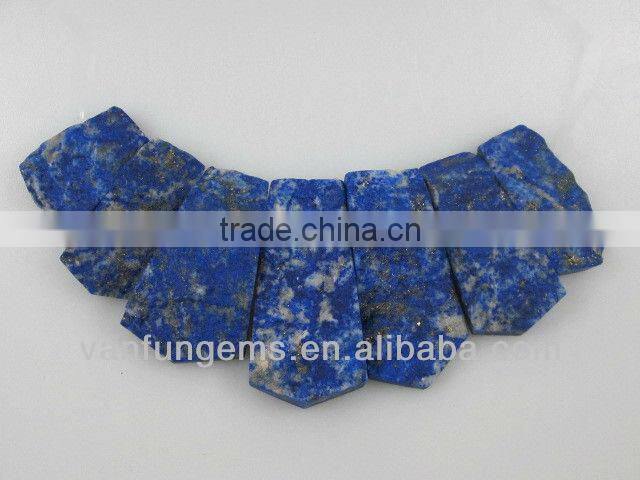 AA grade Lapis rectangle freeform beads for necklace