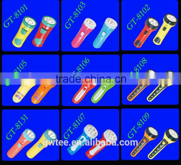 Plastic rechargeable super bright led flashlight