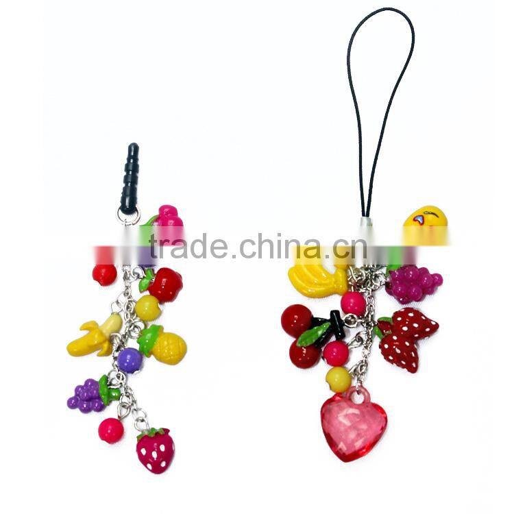 factory wholesale resin flower turtle shape cell mobile phone strap for present