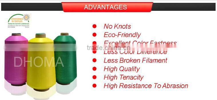 100% Polyester slight Intermingle Yarn Full-dull