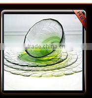 Cobalt Blue Pressed Stone Design Dinnerware Glass Plates