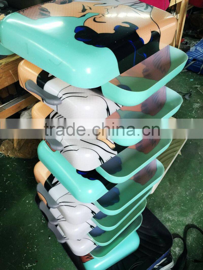 big brand high quality pc material suitcase luggage trolley case with printing film cover