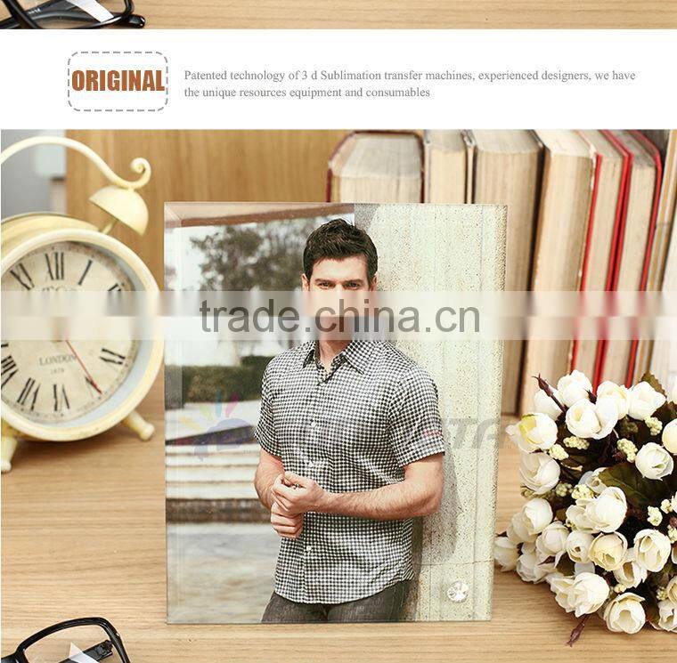 Yiwu sublimation factory new design glass photo frame
