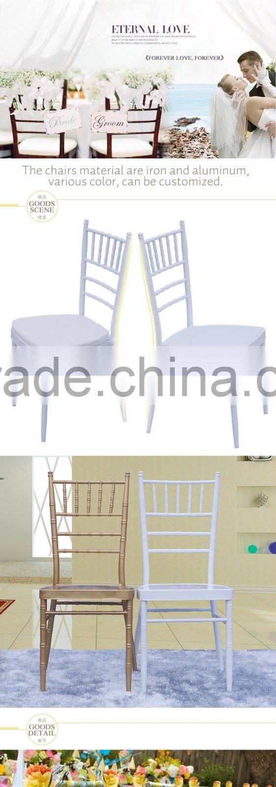 foshan gold and white chivari tiffany wedding chair