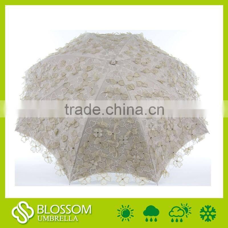 High Quality New Invention Standard Size Manual Fold Wedding Umbrella