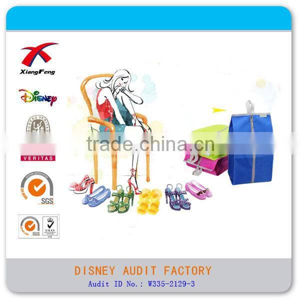 600D polyester Dustproof Shoe Organizer Bag