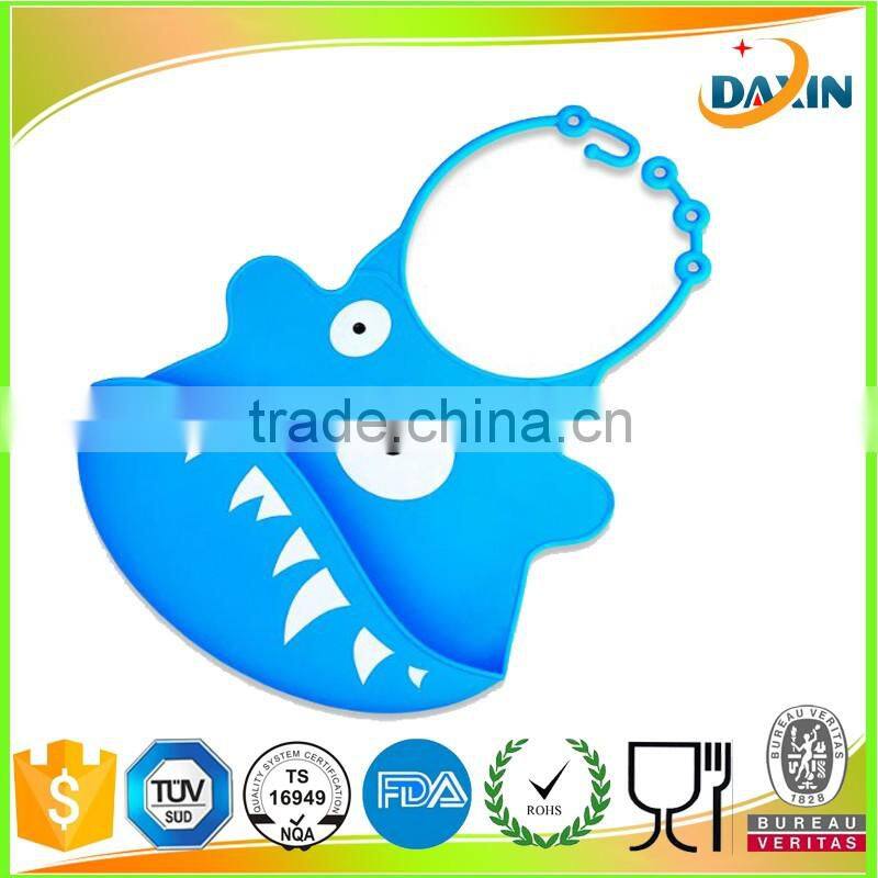 Waterproof comfortable easily wipes clean silicone baby bib