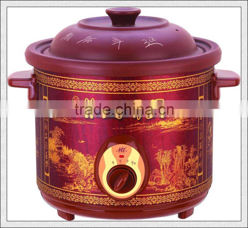 high quality purple clay electric slow cooker