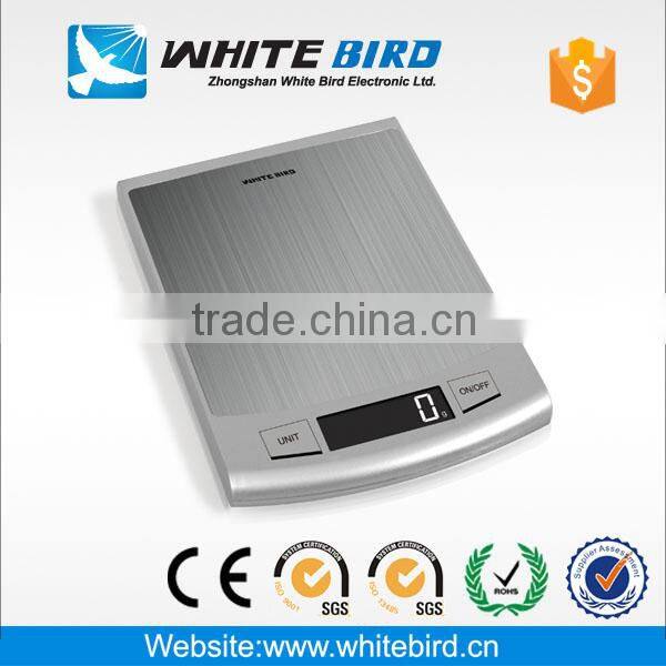 Stainless steel plate electronic digital kitchen scale 5kg