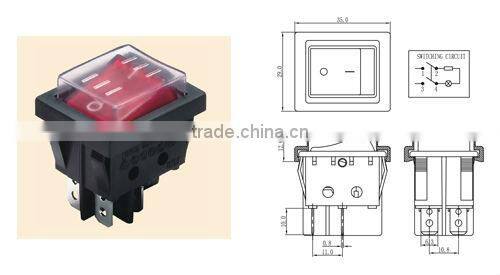 Single Pole rocker switch 15a 250vac