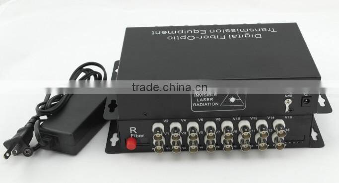 16Ch fiber optic CCTV Video Transceiver