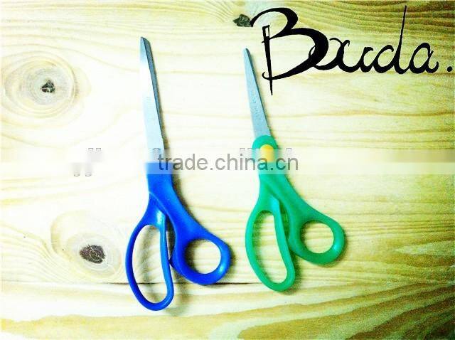 Soft handle hot sale office scissors with plastic and TPR handle BD-S1703