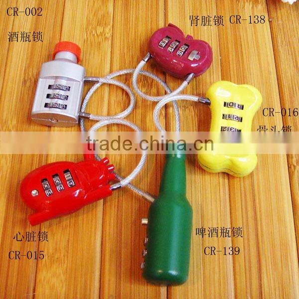 Zinc alloy cute combination lock for luggage