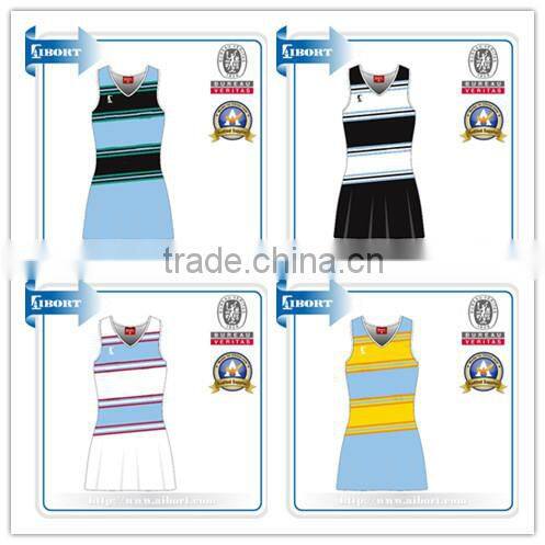 SUBNT-580-3 dye sublimation netball dress with pattern
