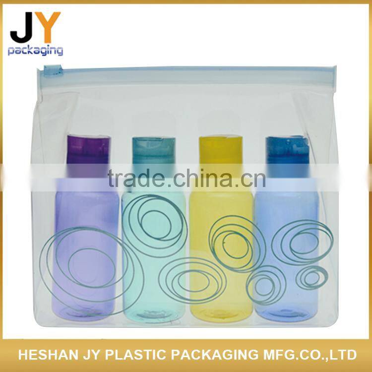 Comfort economy wholesale shampoo/bath gel bottle travel kit set portable night cream hand lotion travel cosmetic bag