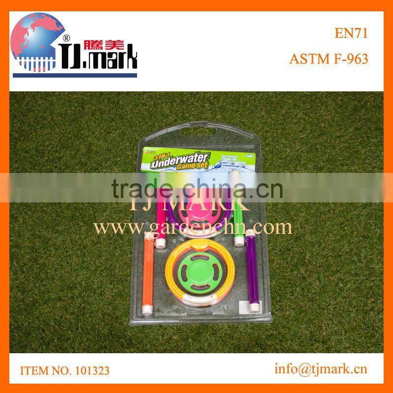 Interesting plastic underwater game set diving rings/game ring in water