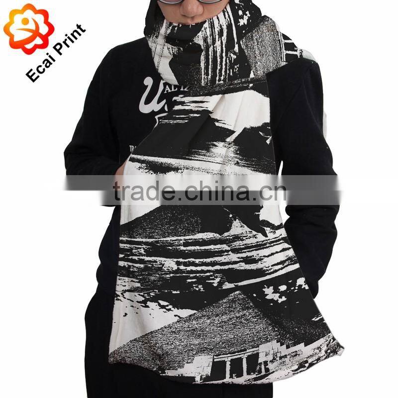 good looking soft digital printing heat transfer printed men scarf