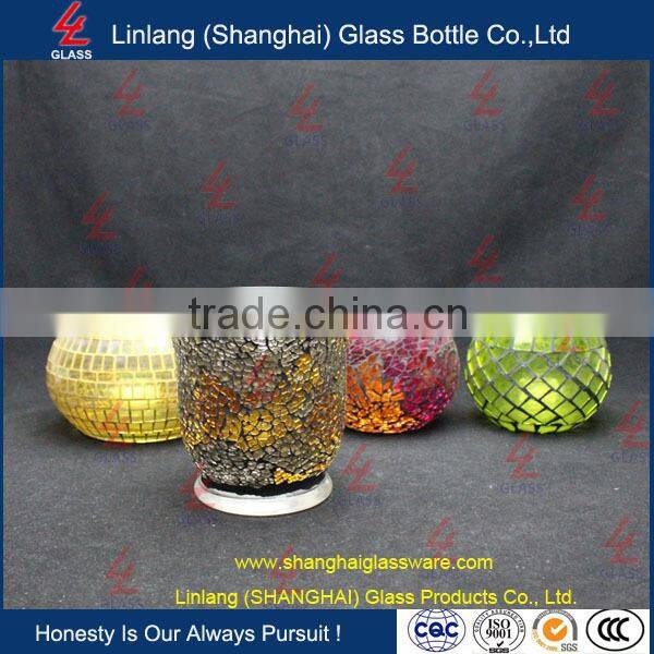 Glass Candle Holder For Home Decoration And Wedding