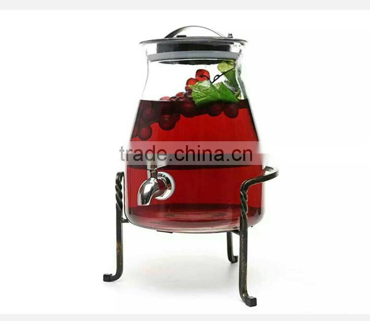 cheap price Big size drinking glass container with tap