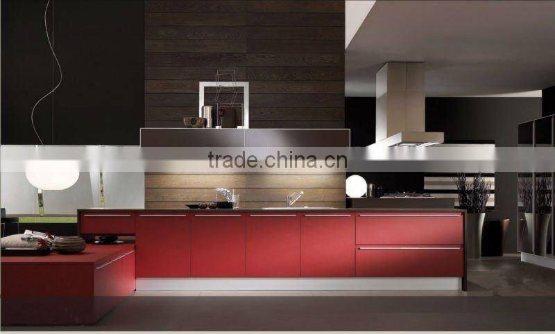 Modern lacquer kitchen cabinet with black high gloss lacquer